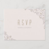 Elegante bloemenrijke lila rustieke bruiloft RSVP Uitnodiging Briefkaart (Voorkant)
