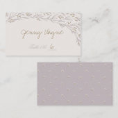 Elegante bloemenrijke lila rustieke trouwplaatskaa plaatskaartje (Voorkant / Achterkant)