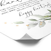 Elegante bloemenring jacht bruiloft spel poster (Hoek)