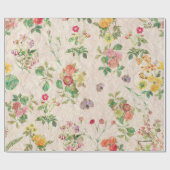 Elegante bloemenromantische roze bruiloft wilde bl cadeaupapier (Vlak)