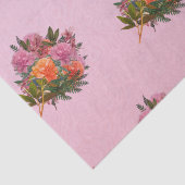 Elegante bloemenroze pioen eenvoudig tissuepapier (Detail)