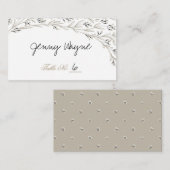 Elegante bloemenrustieke trouwkaarten plaatskaartje (Voorkant / Achterkant)