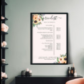 Elegante Bloemensalon Greenery  Poster