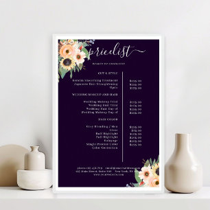Elegante Bloemensalon Greenery Poster