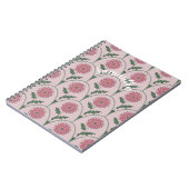 Elegante bloemenschaal & aangepaste naam op stoffi notitieboek (Linkerzijde)