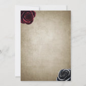 Elegante Bloemenschedel Halloween Vrijgezellenfees Kaart (Achterkant)