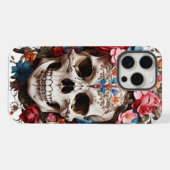 💀 Elegante Bloemenschedel 🌸 iPhone Hoesje (Achterkant horizontaal)