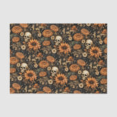  Elegante Bloemenschedel Tissuepapier (Voorkant)