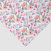 Elegante Bloemenschildering in Waterverf Tissuepapier (Detail)