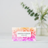 Elegante Bloemenschoonheidssalon Visitekaartje (Staand voorkant)