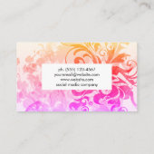 Elegante Bloemenschoonheidssalon Visitekaartje (Achterkant)