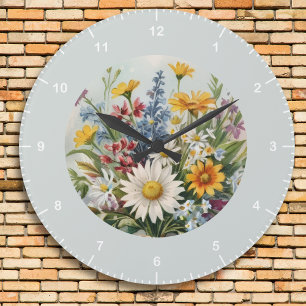 Elegante bloemenschuur grote klok