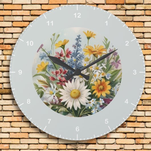 Elegante bloemenschuur grote klok