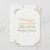 Elegante Bloemensegen Pasen Brunchuitnodiging Kaart (Achterkant)