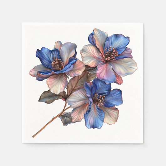 Elegante bloemenservetten servet (Voorkant)
