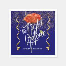 Elegante bloemenservetten voor de nacht voor het h servet