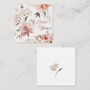 Elegante bloemensiercadeaukaart op maat informatiekaartje