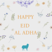 Elegante bloemensjd Eid al-Adha  Sticker (Voorkant)