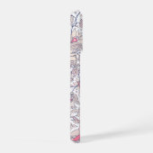 Elegante bloemensleutelhouder voor iPhone 15 Pro v iPhone Hoesje (Rechterkant)