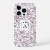 Elegante bloemensleutelhouder voor iPhone 15 Pro v iPhone Hoesje (Achterkant)