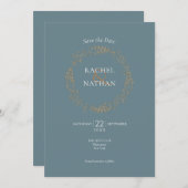 Elegante bloemenslingers | Bewaar de datum Kaart (Voorkant / Achterkant)