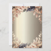 Elegante bloemenslingers, verlichte 80ste verjaard kaart (Achterkant)