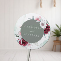 Elegante bloemensmaragd groen & bordeaux bruiloft