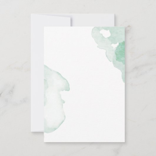 Elegante bloemensmaragd groen & bordeaux bruiloft RSVP kaartje (Achterkant)