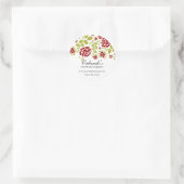 Elegante bloemenStickers Ronde Sticker (Tas)