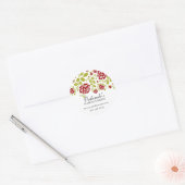 Elegante bloemenStickers Ronde Sticker (Envelop)
