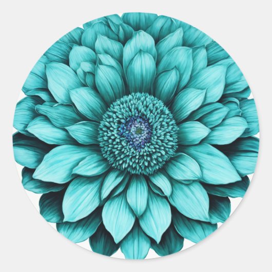 Elegante bloemenStickers Ronde Sticker (Voorkant)