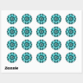 Elegante bloemenStickers Ronde Sticker (Vel)