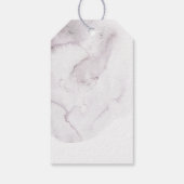 Elegante bloemenstoffige paarse bruiloft dank u cadeaulabel (Achterkant)