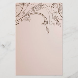 Elegante bloemenswirl briefpapier