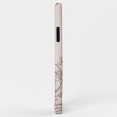 Elegante bloemenswirl Case-Mate iPhone case (Achterkant/rechts)