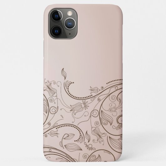 Elegante bloemenswirl Case-Mate iPhone case (Achterkant)