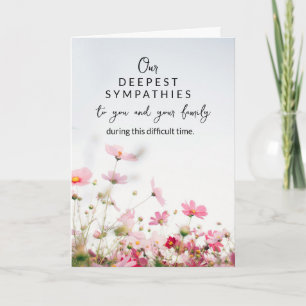Elegante bloemensympathiekaart Met diepste sympa Kaart