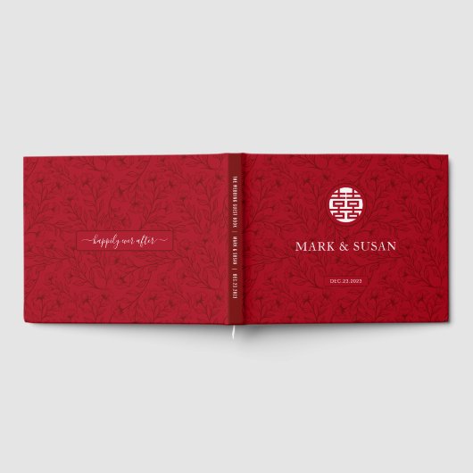 Elegante bloementraditionele Chinese bruiloft (ROO Gastenboek (Volledig)