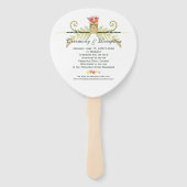 Elegante bloementropische zomer bruiloft details handwaaier (Achterkant)