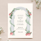 Elegante bloementrouwkolom Tuin Bruiloft Kaart