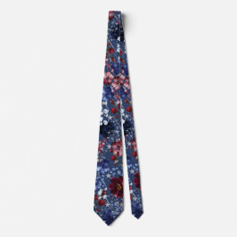 Elegante Bloementuin 4 juli Sterrengeglans Stropdas