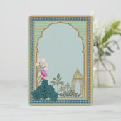 Elegante Bloementuin Boog uitnodiging (Staand voorkant)