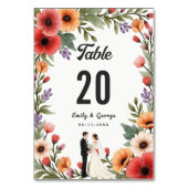 Elegante Bloementuin Bruid & Bruidegom Zomer Huwel Kaart (Voorkant)