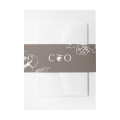 Elegante bloementuin bruiloft Initialen Uitnodigingen Wikkel (Voorkant Voorbeeld)