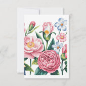 Elegante bloementuin Dankjewel Card Bedankkaart (Achterkant)