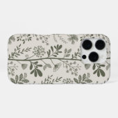 Elegante Bloementuin Droombeeld Moderne Botanische iPhone Hoesje (Achterkant horizontaal)