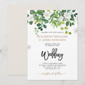 Elegante Bloementuin Lente Zomer Huwelijk Kaart (Voorkant / Achterkant)