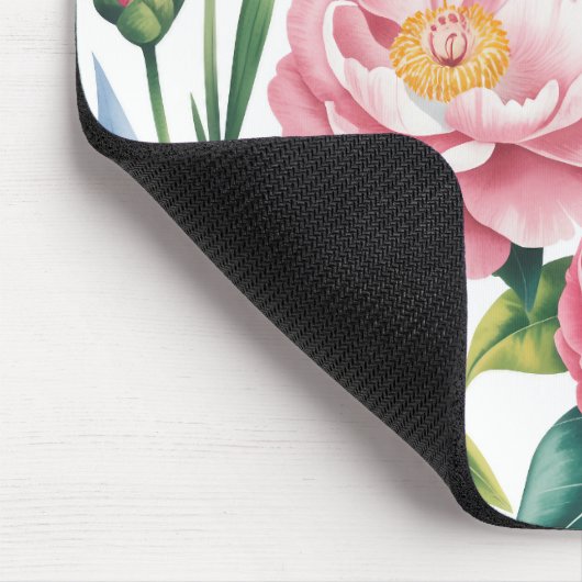 Elegante bloementuin Mousepad Muismat (Hoek)