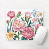 Elegante bloementuin Mousepad Muismat (Met muis)