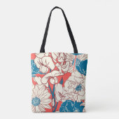 Elegante bloementuin:  naadloos design tote bag (Achterkant)